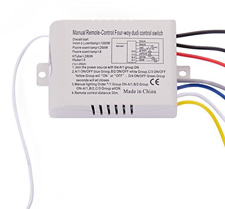 Osmond 4-Wege-Licht-Lampe Digital Wireless Remote Control Switch ON/Off 220V