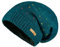 alpengoa McRon Damen Gefütterte Beanie Wollmütze Modell Lizzy R egenbogenDunkelpetrol 2 262R