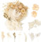 LAUMOE Getrocknete Blumen, Trockenblumen Set für DIY Epoxidharz Scrapbook Zubehör Handgemachte Heimdekoration Hochzeit (Weiß1)