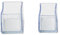 Wambere Pack of 8 rectangular chair leg caps, rectangular chair stoppers, protective caps for chair legs, non-slip floor, thickened chair leg covers, for protection of floors, transparent, 25 x 45 mm