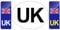 UK Car Stickers for Europe, Self Adhesive UK Stickers for Car, 2 Pack UK Number Plate Stickers for Europe + 1 Pack Oval UK Stickers for European, Replace GB Stickers for Car Europe - No Scratching
