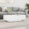 Baziroo Couchtisch 100x49,5x31 cm Wartebereich Tisch Konsolentisch Wohnzimmermöbel Telefontisch Kaffeetisch Satztisch Sofatisch Beistelltisch Wohnzimmertisch Holzwerkstoff Hochglanz-Weiß