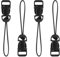 Yuanchu 4Pcs Quick Release Camera Strap, Black QD Loops Connector Adapter Easy Release Camera Strap for DSLR SLR Point-and-Shoot Small Mirrorless Cameras Strap Eyelet Sling Belt