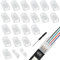 EPLZON 4 Polig 8mm LED Streifen Verbinder LED lötfrei Streifenverbinder 4Pin Verbindungskabel Verbinder für SMD 5050/3528 LED Streifen mit Schraubendreher(20Stück)