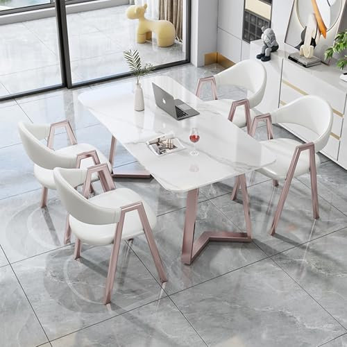 Moderno juego de mesa de comedor de 4 piezas con sillas tapizadas, muebles de comedor de lujo para cocina y salas de recepción