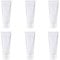 OHEETU 6Pcs 15ML Empty Clear Plastic Cosmetic Squeeze Soft Tube Bottles with Flip Cap Refillable Travel Sample Shampoo Lotion Toiletries Storage Container Vials