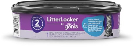 Litter Genie LitterLocker, 1er-Pack Nachfüllkassette, Original-Spezialfolie mit Geruchsbarriere garantiert 100% Geruchsschutz, 2-Monats-Kassette
