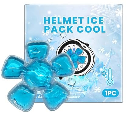 1 Stück Kühlpack Mütze,Gel Kühlkissen für Helm,Wiederverwendbares Gel-Kühlpad Für Fängerhelme,Hitzeentlastung
