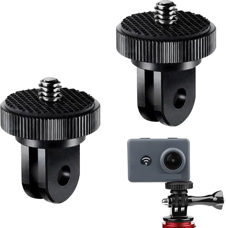 2 Stück 1/4 Zoll Stativ Adapter für GoPro Insta360 X2 X3 X4 Osmo – Aluminiumlegierung Halterung – 1/4 Thread Mount GoPro Verbindungsstück – Zubehör für Actioncam, Kamera, Chin Mount, Stativ