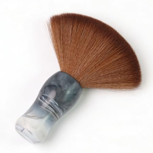 TIKATARER Barber Neck Duster Shaving Brush, Beard Brush for Men Hair Cleaning, Plastic Handle Gentle Beard Cleaning Grooming Tool, Removes Loose Hair From Neckline and Ears (Ink Color)