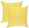 TreeWool Dekorativer Kissenbezug (40 x 40 cm, Gelb) Ikat Ogee Design 100% Baumwolle (2er Pack)