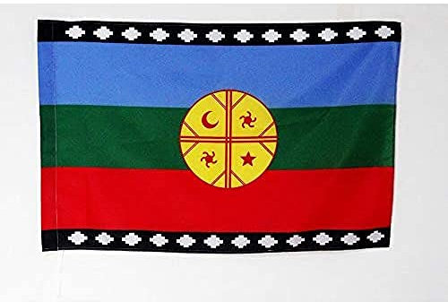 AZ FLAG - Flagge Mapuche Von Chile - 150x90 cm - Araukaner Fahne 90 x 150 Cm Scheide Für Mast - Flaggen