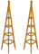 Selections GFJ153 Pack of 2 Wooden Garden Obelisks (1.5m)