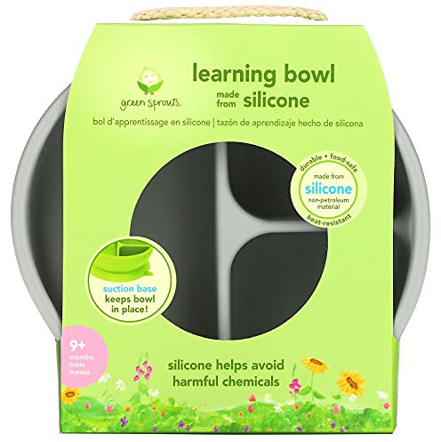Green Sprouts Lernschale mit Saugnapf, Silikon, Grau