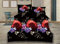 Householdfurnishing 4 Pcs 3D Design Duvet Cover Bedding Set Quilt Cover Set For Decor Bedroom (316 /3D - Red Roses, Double)
