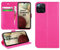 DN-Technology For Samsung Galaxy A12 Case Flip Folio Leather Wallet with Card Holder Book Stand Phone Cover For Samsung Galaxy A12 (PINK)