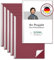 STRATAG Klemmschienen-Set (6 Stück) mit transparentem Deckel aus PP Kunststoff sowie Binderücken aus stabilem 375 g/m² Karton (Klemmmappe A4 Rot Bordeaux)