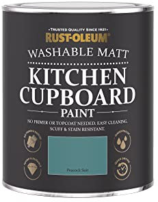Rust-Oleum Green Kitchen Cupboard Paint in Matt Finish - Peacock Suit 750ml