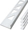 Dalsys Fliesenschiene Winkelprofil Aluminium (eloxiert) Chrom glänzend 2,5m x 8mm, 5 Stück, Fliesenprofil