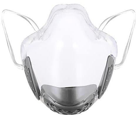 Buyaole 1Stück Mund Nasenschutz-Gesicht breitem Visier Transparent Gesichtsvisier -Anti-Fog- Anti-Splash -Anti-Saliva- Wiederverwendbar einzeln verpackt