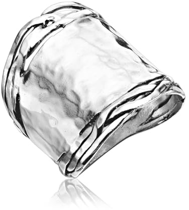 925 Sterling Silber Ring im Vintage Antik Look, hypoallergen, nickelfrei, bleifrei, handgefertigte Designer-Kollektion