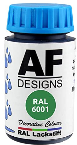 Alex Flittner Designs Lackstift RAL 6001 SMARAGDGRUEN seidenmatt 50ml Holz Metall Möbel Bad Retuschierlack Reparaturlack
