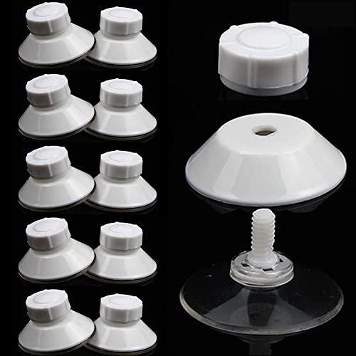 FUBESK Lot de 10 fixations à ventouse pour caravane et camping-car Blanc