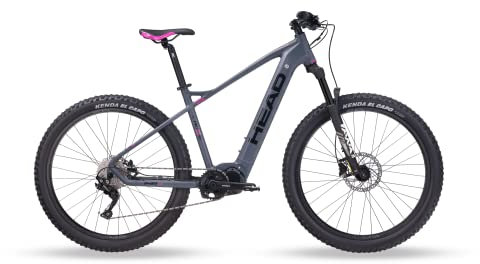 HEAD Damen Lagos I e6100 E-Mountainbike, Grau matt/pink, 46 cm