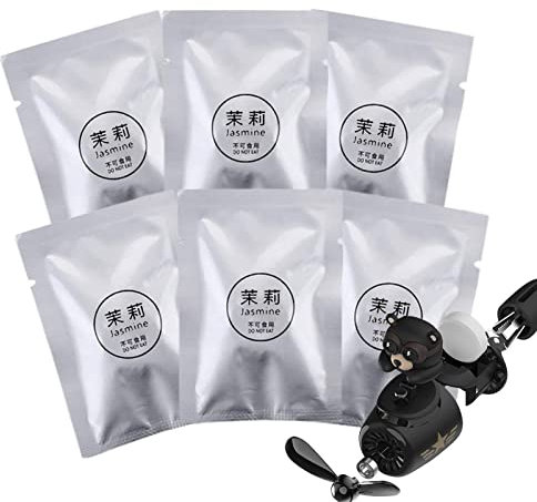 6 Car Air Freshener Refills, Car Air Vent Clip Solid Fragrance Replacement Tablets, Diffuser Car Perfume Aromatherapy Ornament
