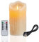 Wiederaufladbar LED Kerzen, 10cm LED Echtwachs Kerzen mit Wachstropfen, Elektrische Aufladbare Kerzen mit USB Kabel, Flammenloses Kerzen mit 10 Tasten Fernbedienung&24 Stunden Timer Funktion--Warmweiß
