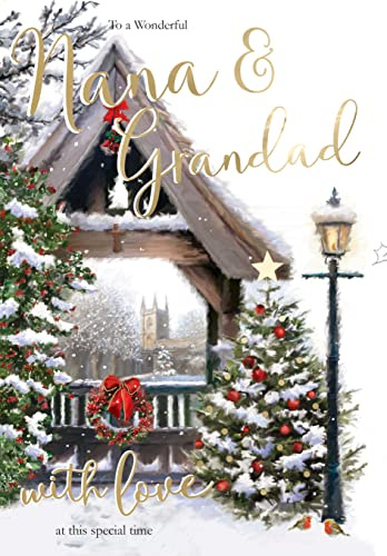 Nana & Grandad Singing Musical Christmas Card Xmas Sound of Christmas Range XSING004