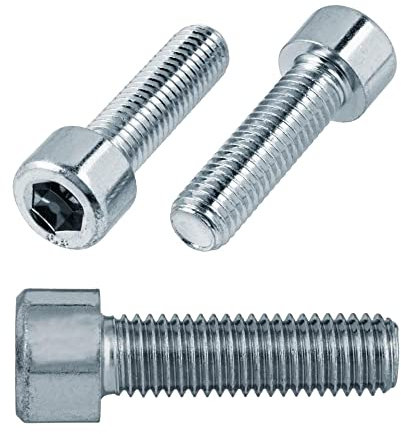 10 Stück Zylinderschrauben mit Innensechskant M8 x 25 verzinkt DIN 912 ISO 4762 Zylinderkopf Schraube Imbusschraube Zylinder Schrauben Zylinderkopfschrauben M8x25