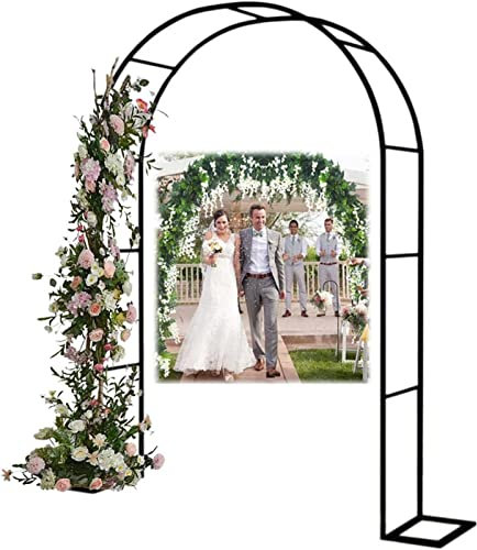 Arche Jardin Aluminium Largeur, Arche À Rosiers Métal, Filet À Plantes Grimpantes, Filet de Treillis, pour Récolte de Concombres, Légume, Vignes, Plantes Grimpantes,240x220x40CM
