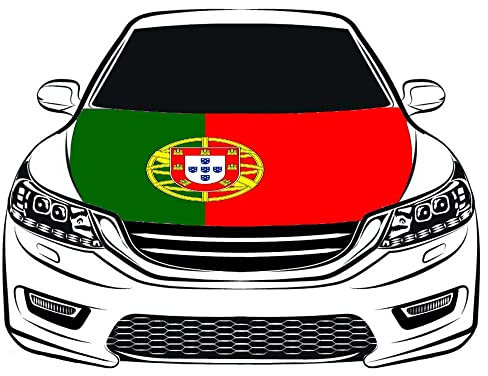 Drapeau du Portugal pour capot de voiture - 1,5 x 2,1 m - 100 % polyester