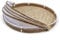 Picnic Mesh Food Covers Tent, Round Food Basket Covered Serving Food Tent Basket Hand Woven with Mesh Cover (30cm)