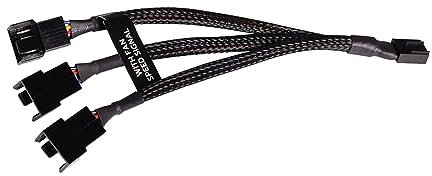 Alphacool Y-Splitter 15cm, 4-Pin PWM auf 3x 4-Pin Verteilerkabel für Stromversorgung, Computer, Server, Verstärker, Lautsprecher