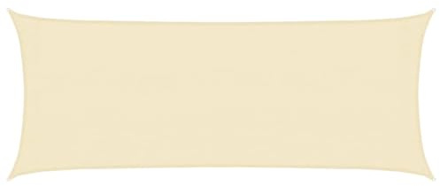 HIGSOSE Voile d'ombrage Rectangulaire Crème 5x2 m PEHD Respirant 90% de Protection Contre UV Parasol de Patio Créez Petit Abri Tous Espaces d'extérieur pour Jardin Terrasse Balcon