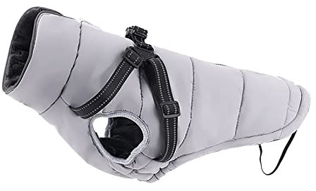 Hunde Kleidung für HaustiereHundemantel Haustierkleidung Hundekleidung Baumwollkleidung Weste Herbst und Winter Warme Britische Baumwolle Teddy Warme Jacke Hundejacke (Grey, XL)