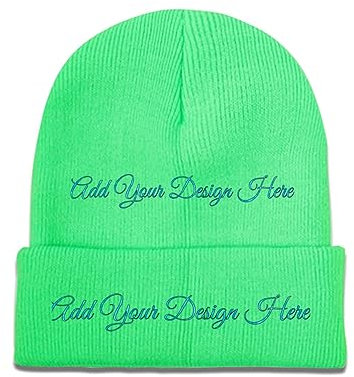 Whhzhao Strickmütze anpassen Unisex Add Your Design Here Mütze Muttertagsgeschenke Green