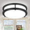 Depuley Deckenlampe LED Deckenleuchte Rund 24W, 3000K-6000K, 1920LM, Modern Led Lampe wohnzimmer Badezimmer Badlampe Küchenlampe für Bad Flur Schlafzimmer Wohnzimmer Balkon Keller - Ø 25 CM (schwarz)