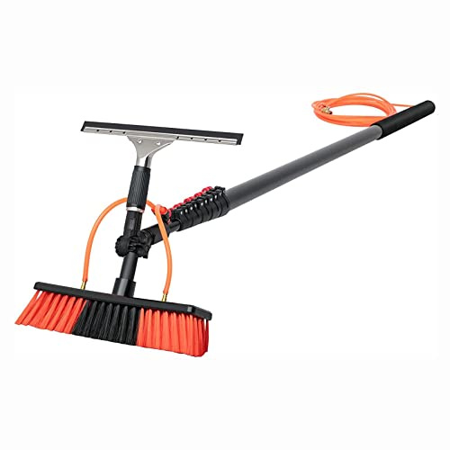 Solar Panel Cleaning Brush & Pole Kit with Water Fed Pole & Filter System - Extendable Water-fed Pole for Efficient Solar Panel and Window Cleaning