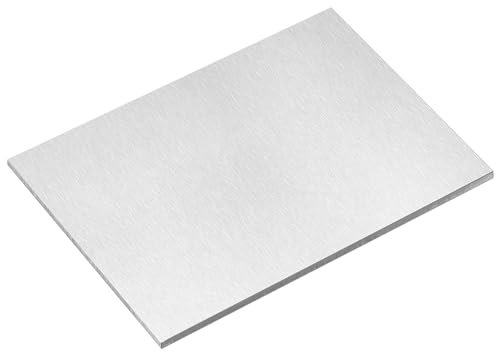sourcing map Hoja de aluminio 6061, placa de aluminio rectangular de 305 mm x 200 mm, 4 mm de grosor, material de metal plano para soldadura industrial