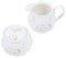 BESTonZON Elegante Set Di Zuccheriera E Lattiera in Ceramica Con Porta-caffettiera in Rilievo Per Uso Quotidiano