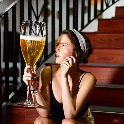 NEWNAN Giant Champagne Glasses Oversized Whiskey Beer Juice Wine Glasses Birthday Party Red Wine Champagne Glasses (Size : 2500ML)