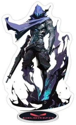 GLPMZANB Valorant-Charakter, Acryl-Ständer, Spiel-Poster, Stehteller, Tischdekoration, Schreibtisch-Ornamente, Heimdekoration, Ornamente (Omen)