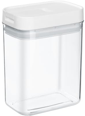 Tarros de Almacenamiento de 800 ML con Tapa Hermetica Contenedores, Caja de Almacenamiento Cocina Organizador,Contenedores de Plástico para Almacenar Espaguetis Cereales Harina