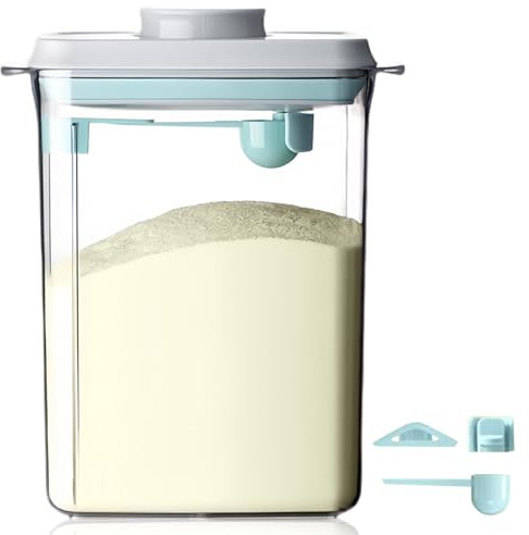2.3L Milchpulver-Spender, Versiegelter Milchpulverspender, Tragbare Milchpulver-Aufbewahrungsbox, Milchpulver Behälter mit Löffel Zur Aufbewahrung Von Baby Milchpulver und Lebensmitteln