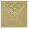 Wandaufkleber für Wohnzimmer, 3D-Fliesen, selbstklebend, Steinziegel, Heimdekoration, goldfarben (Champagner)