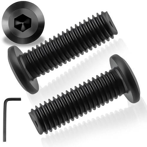 20pcs Viti M8 A Testa Piatta M8X25mm - Bulloni A2 V2a Nero Inox - Testa Tonda e Bombata Con Chiave Esagonale per Elettrodomestici e Macchinari Industriali