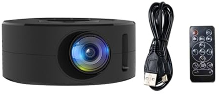 Kivvlbzeq YT200 Smart Projector Android LED 1080P HD Projetor, Ideal for Home Cinema and Outdoor Entertainment,Black